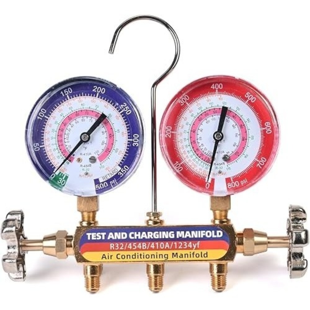 Drako-myxx Upgrade 42036 Test And Charging Hvac Manifold w/ Gauges